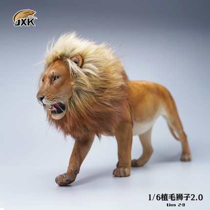JXK 1/6植毛狮子王手办模型仿真雄狮动物周边摆件展示玩偶礼物