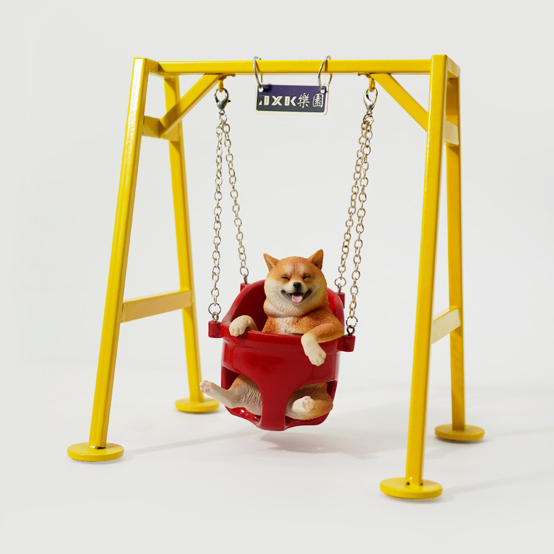 创意荡秋千柴犬摆件礼物
