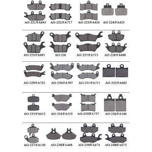 468 674前后刹车片 711 715 492 675 130 186 757 707 适配FA722