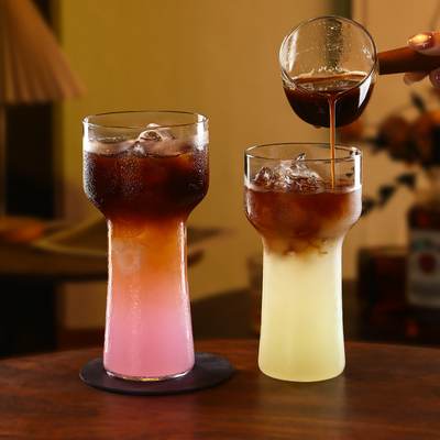 玻璃咖啡杯耐热冷萃饮品杯拿铁杯