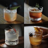 水晶威士忌杯日式 古典鸡尾酒杯玻璃水杯冰拿铁美式 咖啡杯冰球杯子