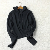 拉链坑条开衫 连帽针织外套 瑞点单MON 春秋长袖 纯色短款 女装 秋