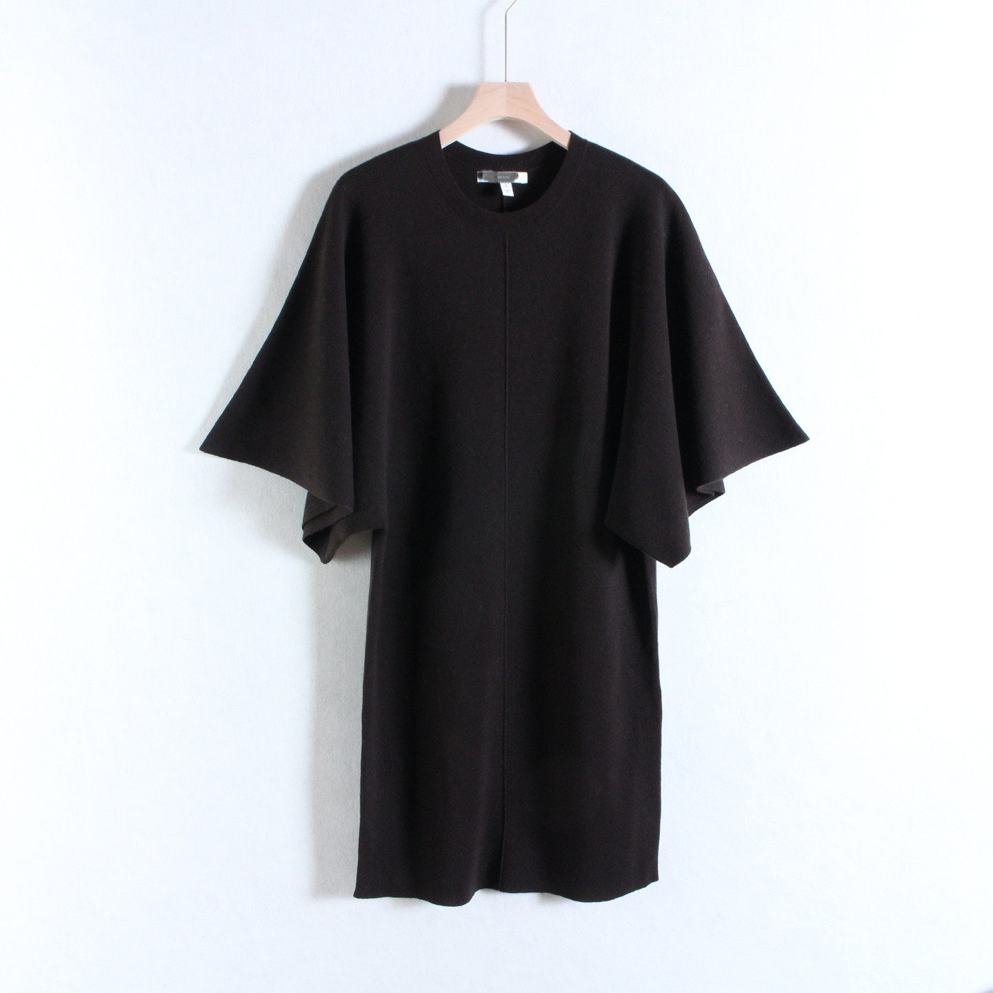 外贸米国单B*小奢女装~羊毛蝙蝠袖中长款针织衫圆领套头毛衣秋冬