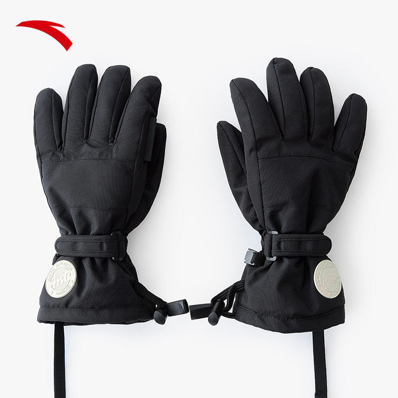 安踏儿童男女童滑雪手套2025冬款保暖耐磨中大童防护手套分指手套