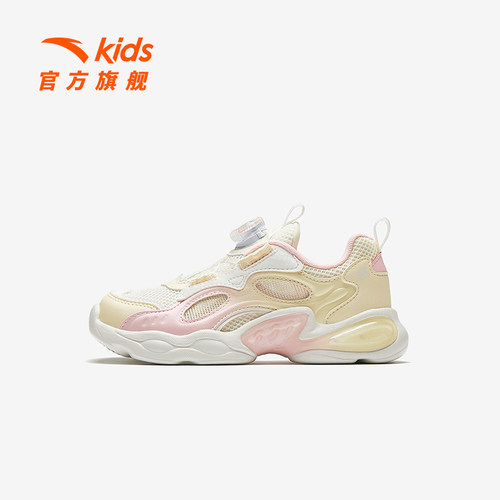 安踏儿童女小童闪灯跑鞋
