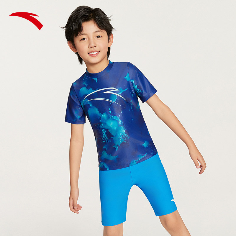 安踏儿童男女童分体泳装2025四季款透气泳衣中大童防晒游泳泳衣