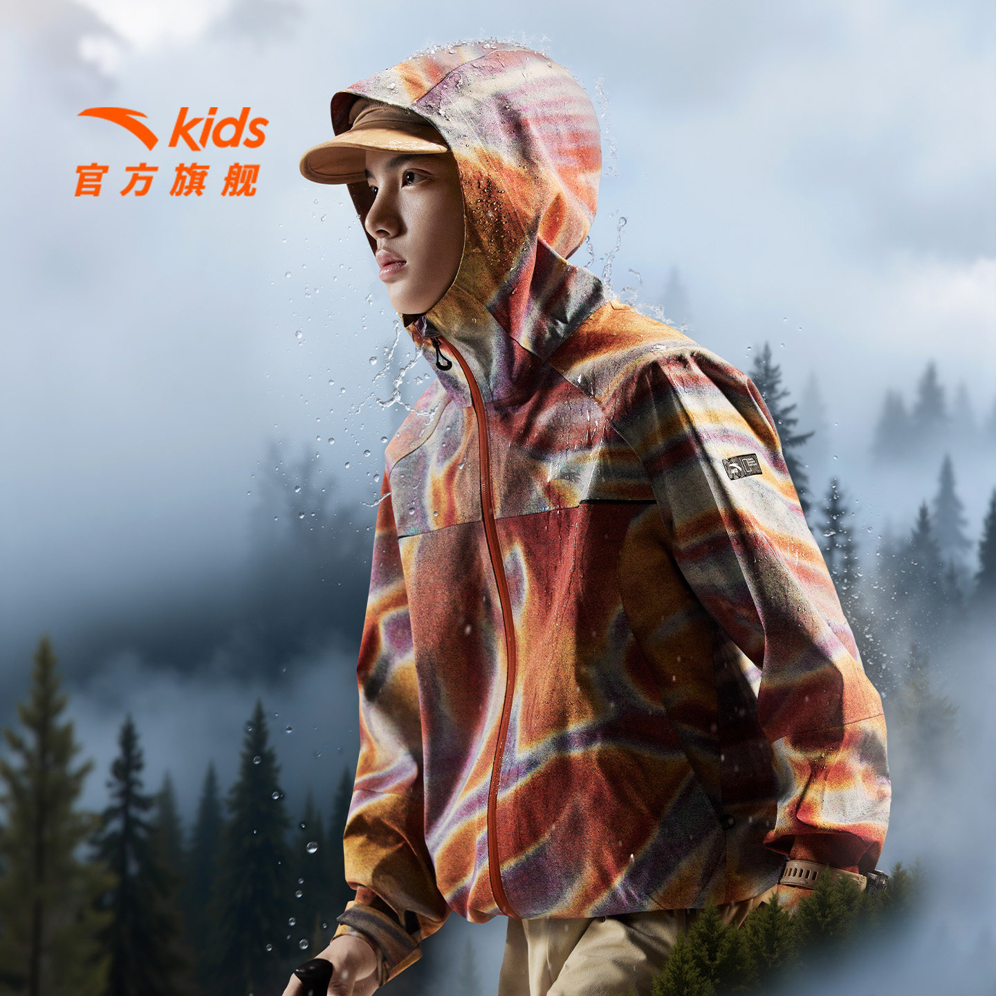 风暴甲|安踏儿童冲锋衣2026年新款防水防风大童连帽外套保暖上衣