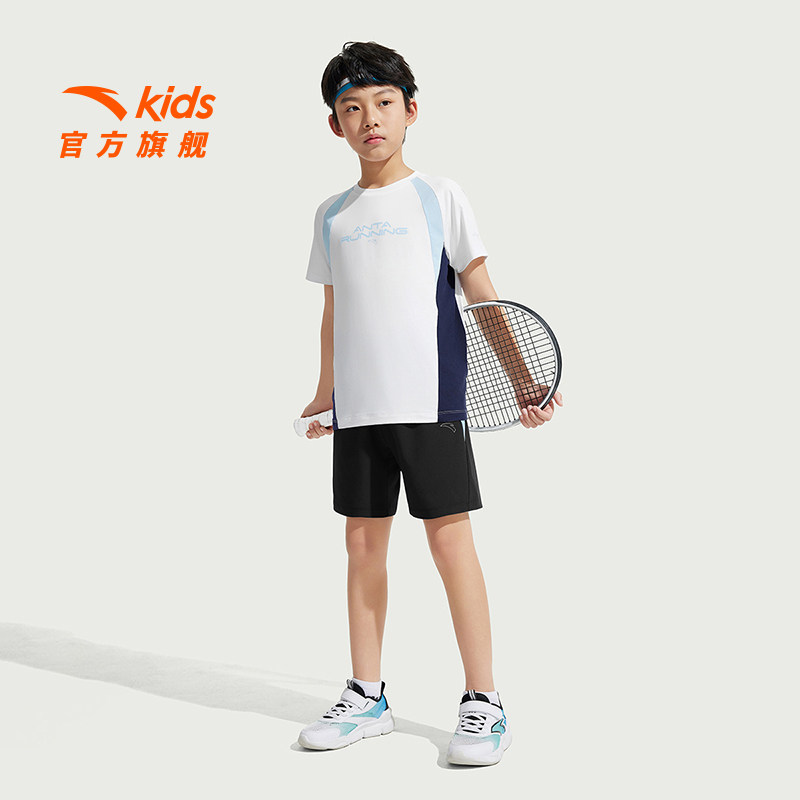 安踏儿童男童针织运动套2025夏季新款透气舒适中大童短袖凉感套装,童装/婴儿装/亲子装,套装,淘宝优惠券,粉丝福利购,淘宝优惠卷