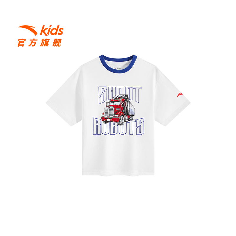 安踏儿童男小童针织短袖衫2