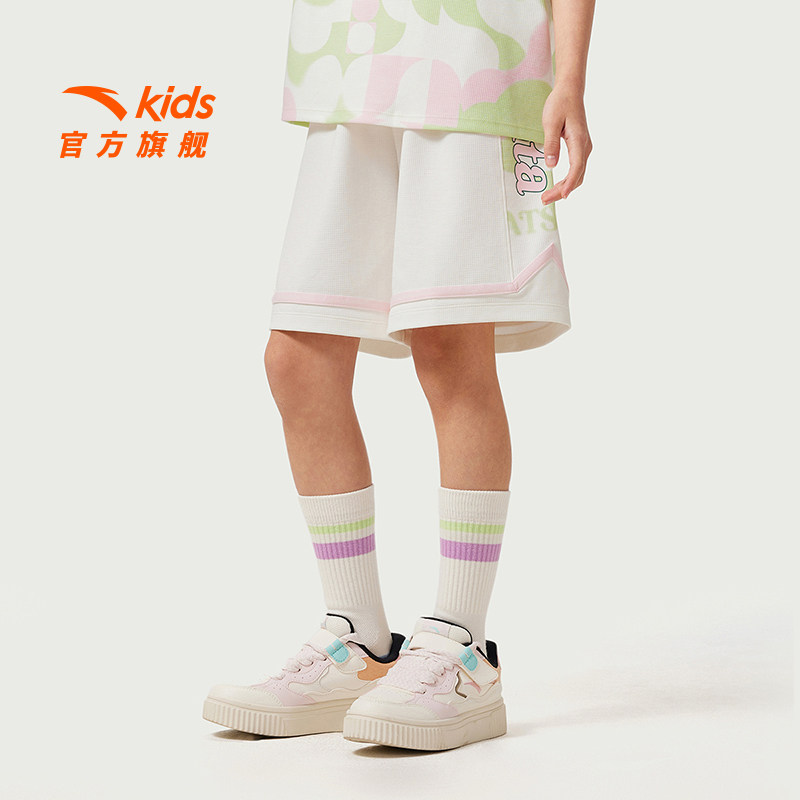 安踏儿童女大童针织五分裤2025夏季新款透气舒适中大童宽松短裤潮,童装/婴儿装/亲子装,裤子,淘宝优惠券,粉丝福利购,淘宝优惠卷