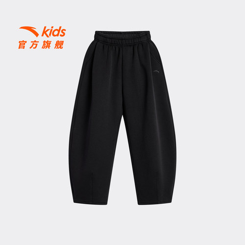 安踏儿童男女大童针织运动长裤