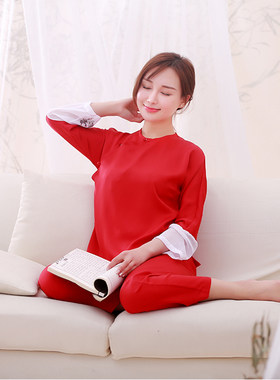 19姆米新中式真丝睡衣结婚本命年