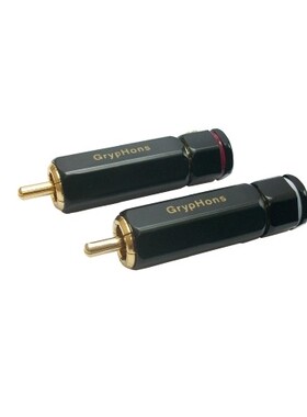 台湾 Gryphons 纯铜镀金 可锁式 莲花插头 RCA 同轴头 10mm孔径