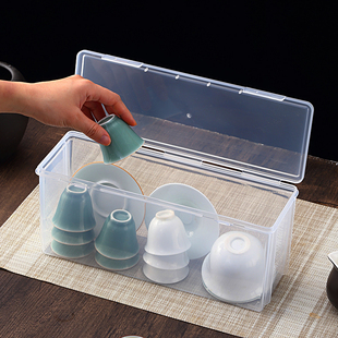 防尘茶具收纳盒家用桌面装放茶杯茶壶工夫茶泡茶工具透明防尘架子