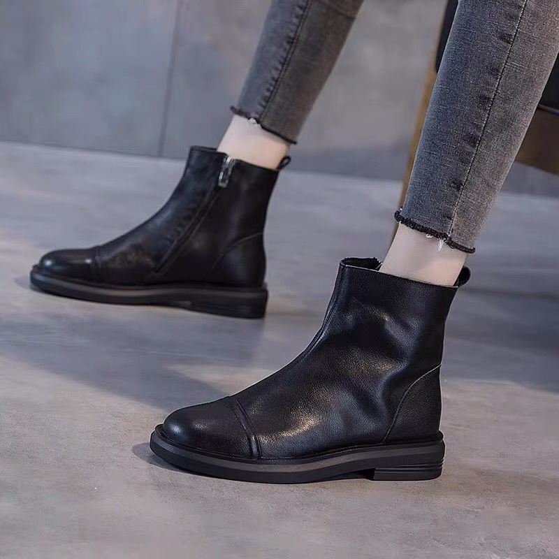 短筒马丁靴女秋冬单靴英伦风