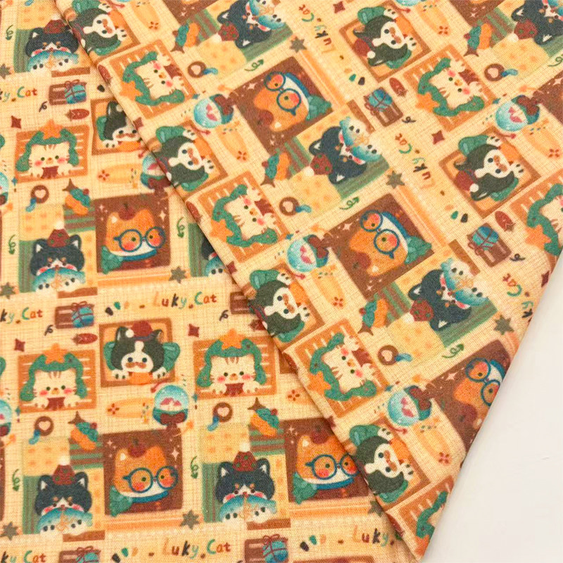 独家版权卡通拼布印花布加密棉麻布料diy手工布包包布桌布门帘布,居家布艺,海绵垫/布料/面料/手工diy,淘宝优惠券,粉丝福利购,淘宝优惠卷