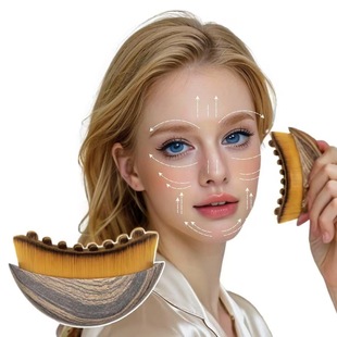 2025新款跨境淋巴面部轮廓刷升级眼颈按摩护理身体刷淋巴刷粉底刷