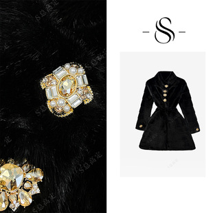 NIMOSHI【高定】法式冬季新款暗夜设计职场风显瘦气质外套女D0278