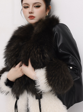 NIMOSHI【高定】冬季高级感名媛高奢重工拼接设计短外套D0044