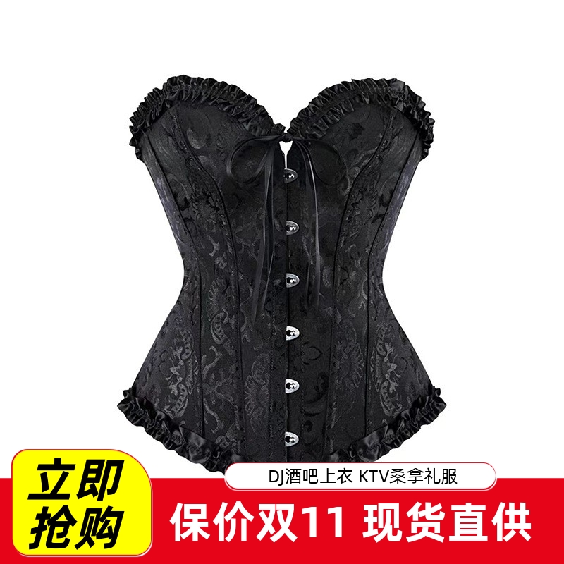 鱼骨束胸衣无肩带瘦腰胸衣