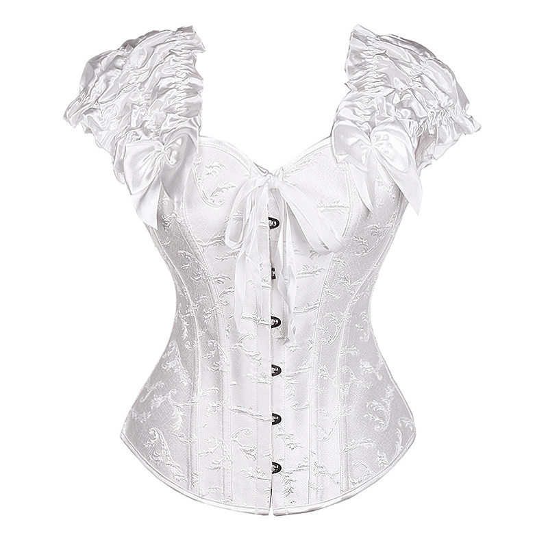 欧美名媛宫廷双肩带钢骨女士束身美体聚拢托胸塑身衣美体马甲外穿