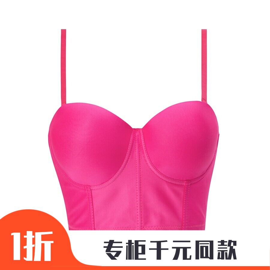 网红主播文胸吊带外穿鱼骨胸衣纯色有钢圈塑身马甲短款百搭抹胸女