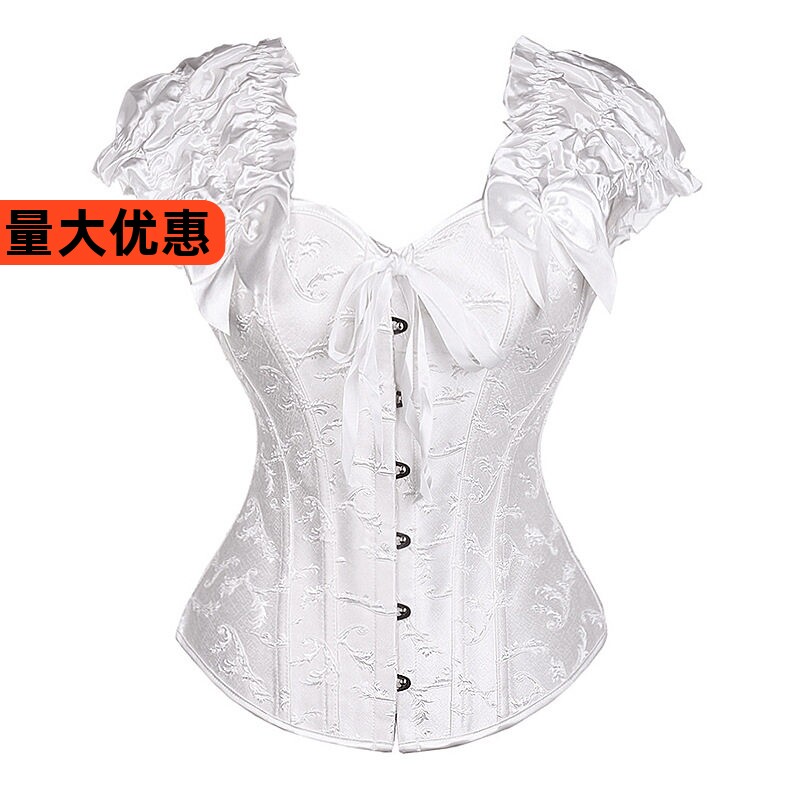 欧美名媛宫廷双肩带钢骨女士束身美体聚拢托胸塑身衣美体马甲外穿