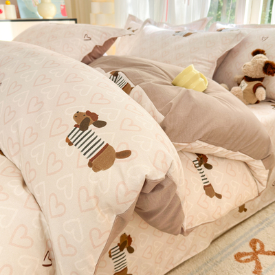 a类全棉磨毛被套纯棉加厚