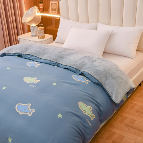 专业定制ab面被套一面绒一面棉