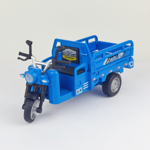 儿童模型三轮车玩具回力摩托车汽车模型三蹦子男孩女孩仿真玩具车