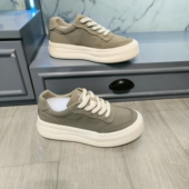 欧洲站轻便软厚底帆布透气潮流简约百搭休闲板鞋 男鞋 增高春夏新款