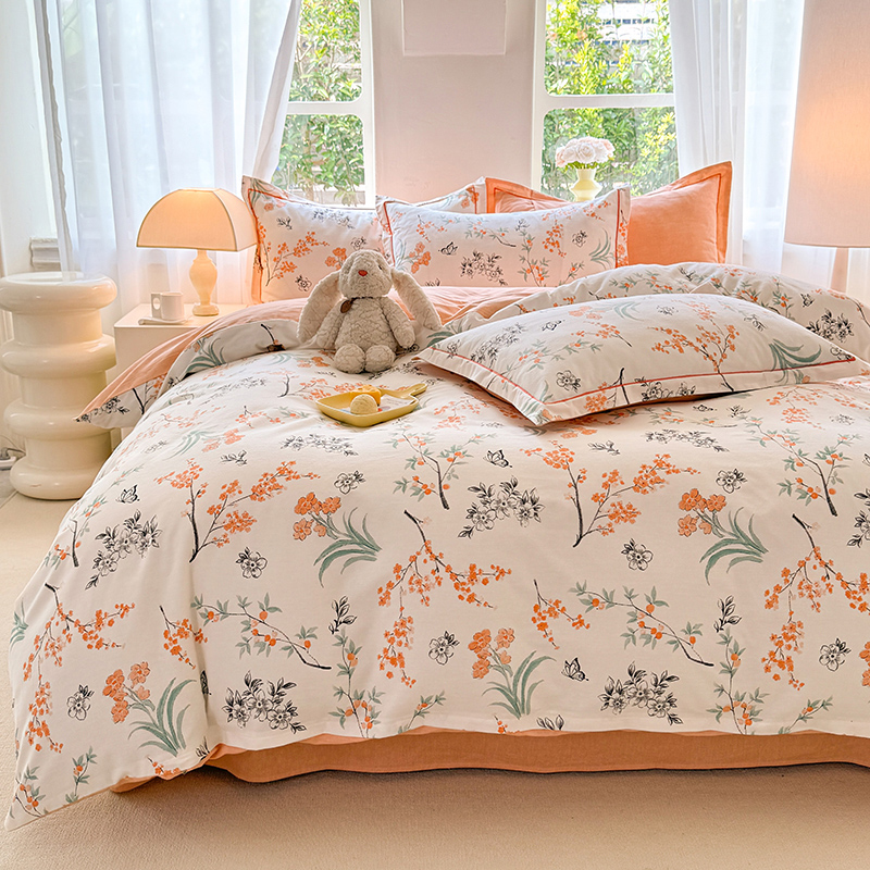 A类全棉被套纯棉加厚磨毛澳绒秋冬保暖被罩被芯套100棉单双人1.5m