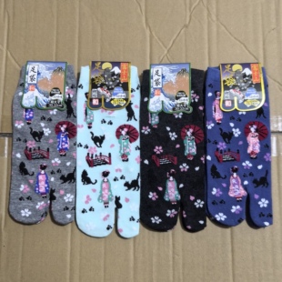 原宿风和风二指女款 日式 袜子纯棉袜短筒袜木屐船袜 包邮 全店满19元