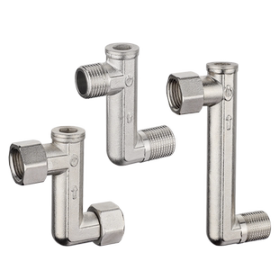 黄铜4分活接弯角曲角延长接头加宽偏心移位器拐角弯头水龙头配件