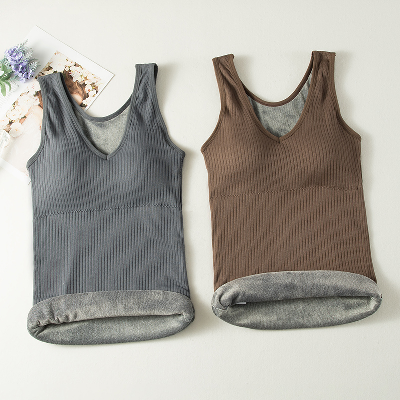 保暖背心女士内搭加绒吊带塑身