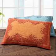 Khăn bông vàng cặp bông cotton jacquard gối lõi lõi khăn dày nước mềm G2028 - Khăn gối