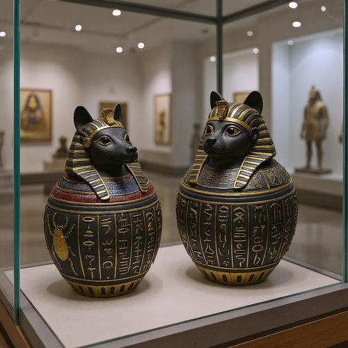 古埃及法老贝斯特猫神树脂骨灰罐阿努比斯神宠物猫狗罐旅游纪念品