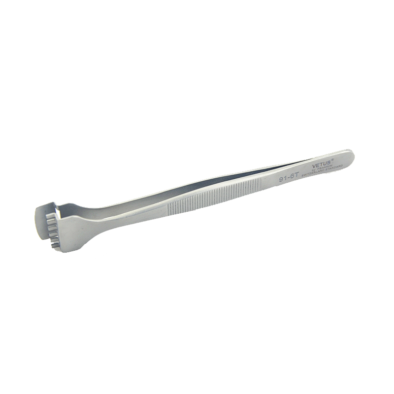 VETUS不锈钢晶元镊子光电硅晶片夹取芯片宽扁咀工业镊子91-6T
