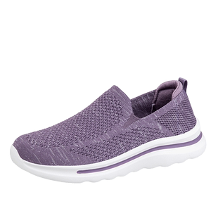 宽脚胖脚女鞋春季一脚蹬妈妈鞋软底防滑大脚骨运动单鞋老北京布鞋