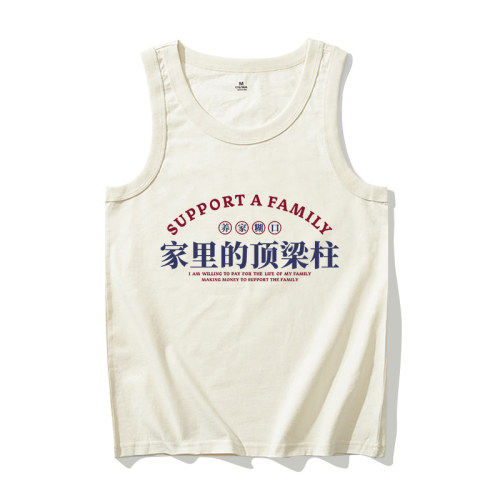 夏季男士上衣运动健身背心无袖T