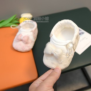 女宝宝公主鞋 12个月学步鞋 不掉透气 1岁防滑软底3 春秋婴儿鞋