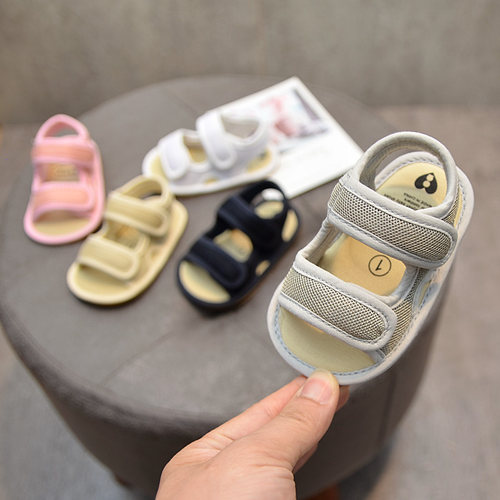 夏季婴儿凉鞋网布防掉软底