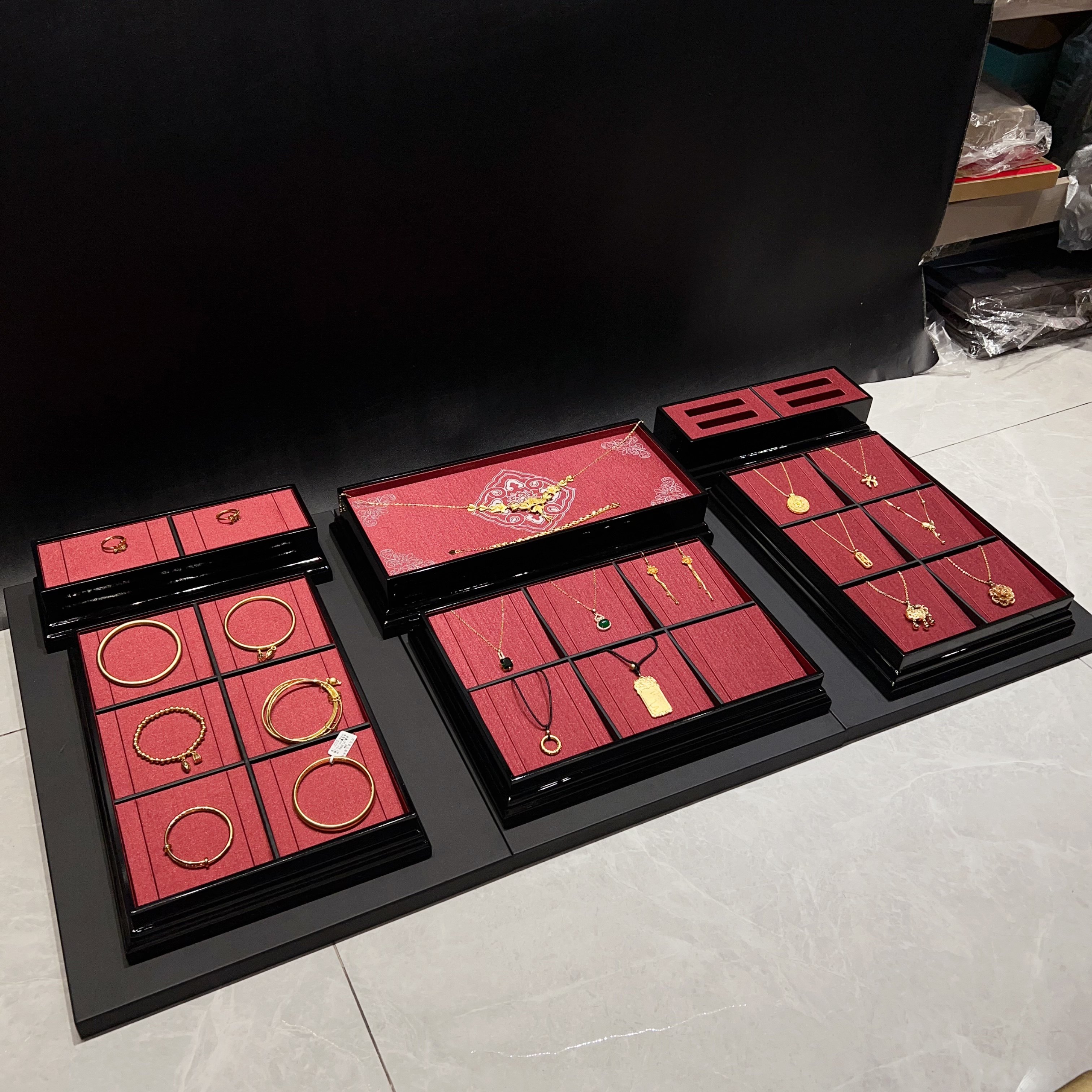 珠宝展示道具首饰品展示架彩宝玉器耳环耳钉吊坠手镯托盘柜台