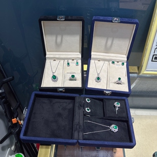 婚礼钻戒指盒高档绒布首饰翡翠玉石饰品收纳盒珠宝戒指吊坠戒指盒