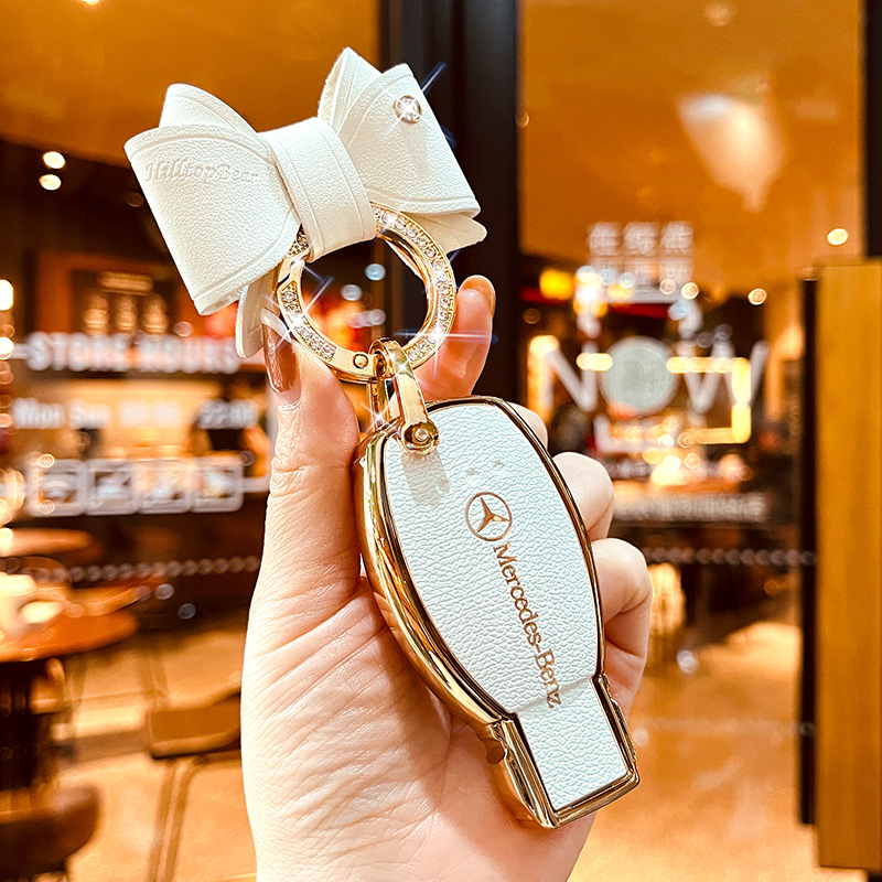 礼利老奔驰S级钥匙套S320L扣S400L壳S500L高档S350L皮纹14-17款女