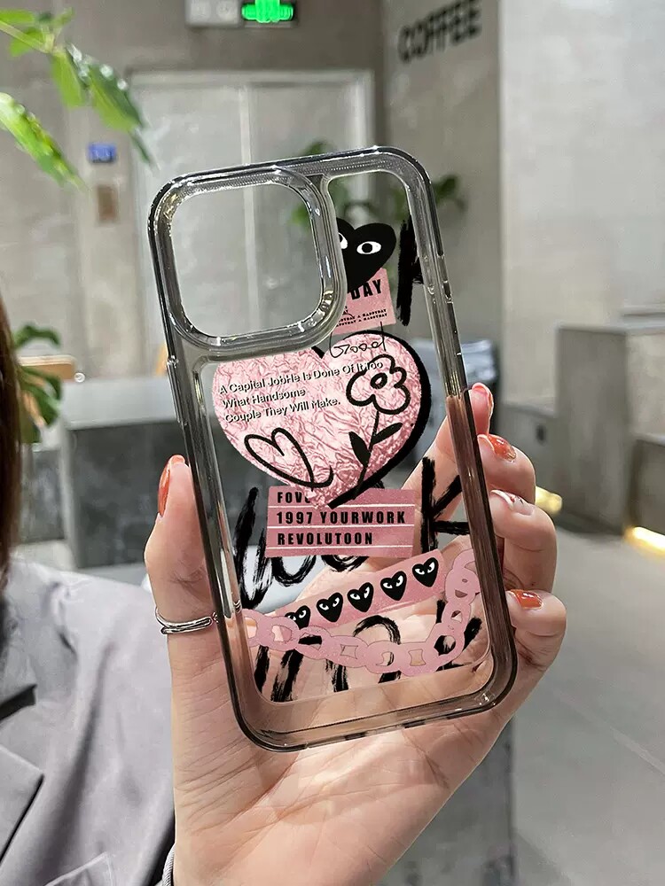 适用于三星galaxys23手机壳x潮牌ins风三星s23ultra女款三星拼贴爱心