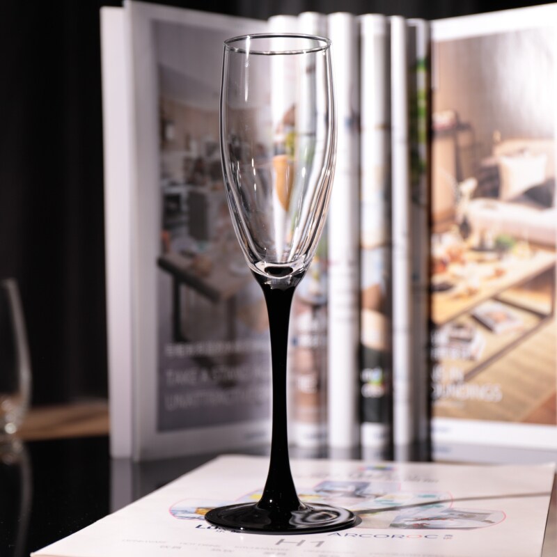 黑领结水晶玻璃香槟杯气泡酒杯酒吧高脚杯个性黑色杯脚女士甜酒杯,餐饮具,甜酒/香槟杯,淘宝优惠券,粉丝福利购,淘宝优惠卷