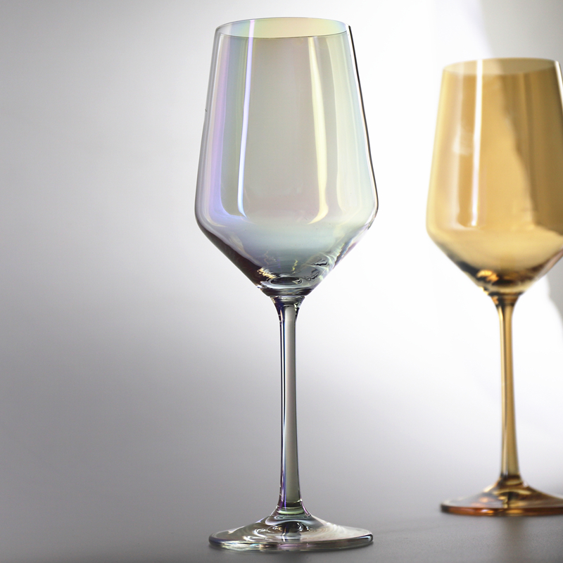 彩色水晶玻璃幻彩红创意酒杯家用