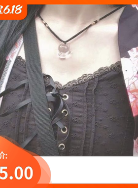 小巧精致白色透明狐狸吊坠新品