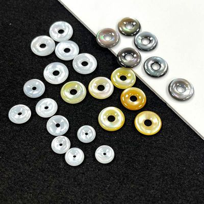 天然白蝶贝优质平安扣DIY配件